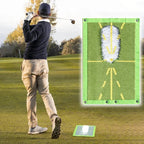 Divot Feedback Golf Mat with Impact Markers and Ground Stake, Portable Training Tool Zanny Home