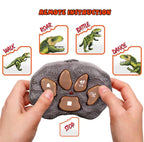 Remote Control Dinosaur Toy with Multi-Color LED Spikes and Roaring Sound, 17-Inch Zanny Home