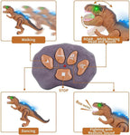 Remote Control Dinosaur Toy with Multi-Color LED Spikes and Roaring Sound, 17-Inch Zanny Home