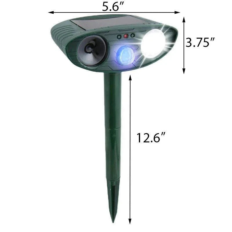 Solar Deer Repeller with Motion-Activated Ultrasonic Pulse and Flashing Light, 4-Pack Zanny Home