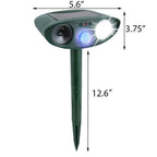 Solar Deer Repeller with Motion-Activated Ultrasonic Pulse and Flashing Light, 4-Pack Zanny Home