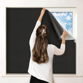 Blackout Window Film with Static Cling and Trim-to-Fit, Opaque Privacy Shade Zanny Home