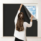 Blackout Window Film with Static Cling and Trim-to-Fit, Opaque Privacy Shade Zanny Home