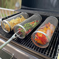 Rotating Grill Basket with Stainless Steel Body and Rotisserie Access, Dishwasher Safe Zanny Home