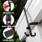 Mantel Stocking Hanger with Cantilever Clamp and Adjustable Rod, Rubber Pads Zanny Home