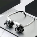 LED Magnifier Headset with Three Interchangeable Lenses and Adjustable Headband, 8x 15x 23x Zanny Home