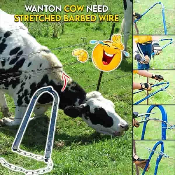 Fence Repair Tool with Secure Wire Clamps and Single-Person Lever, 48cm Metal Zanny Home