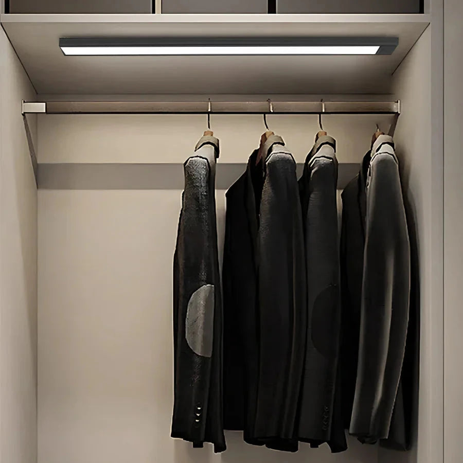 Motion Sensor Light with Magnetic Mount and USB-C Charging, Slim Under-Shelf for Closets Zanny Home