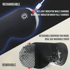 Heated Eye Mask with Rechargeable Battery and Removable Silk Cover, USB Charging Zanny Home