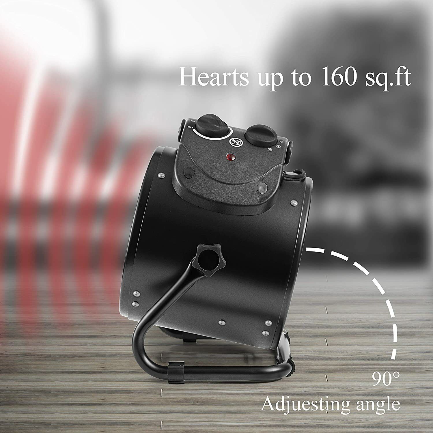 Greenhouse Heater with IPX4 Splash Resistance and Metal Housing, 1500W Zanny Home
