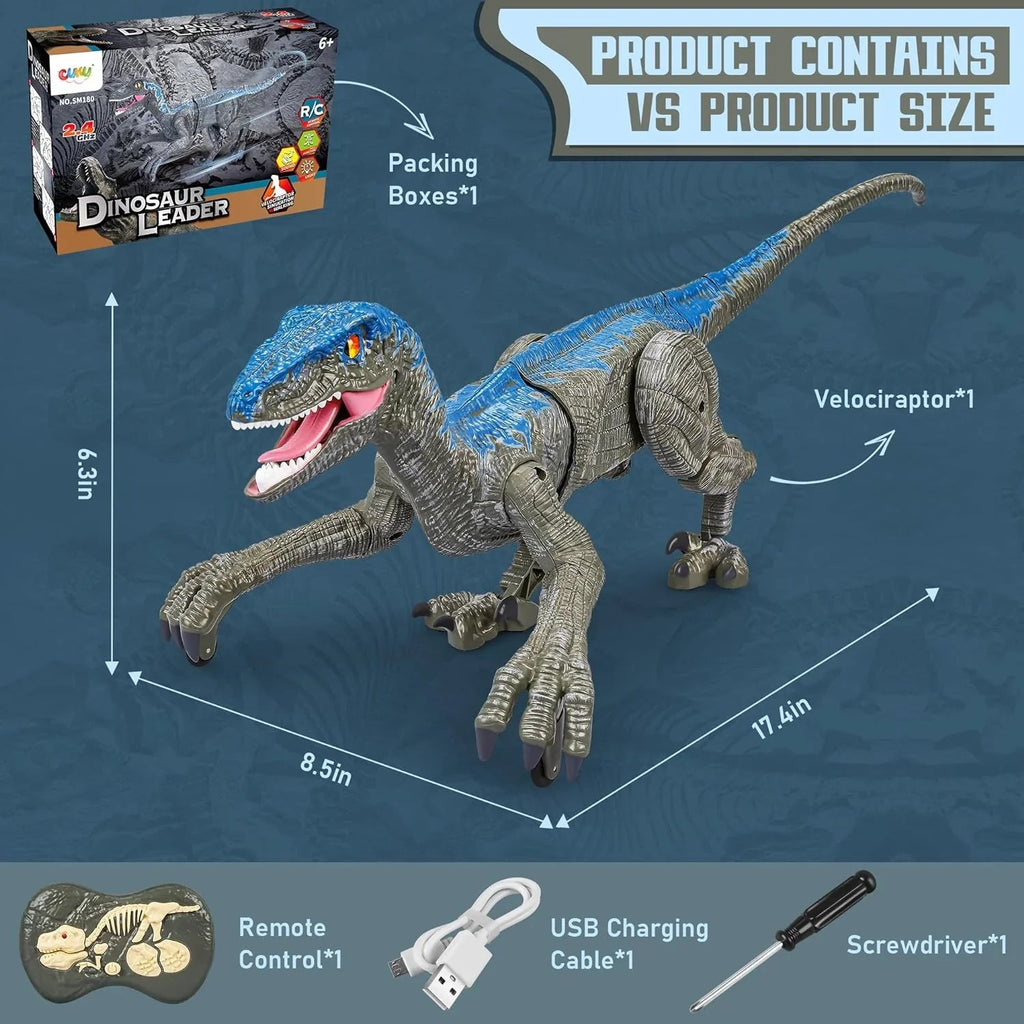Interactive Dinosaur Toy with Remote Control and Rechargeable Battery, Lights, Sounds Zanny Home