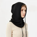 Hooded Cashmere Blend Beanie with Adjustable Drawstring and Packable Lightweight Knit Zanny Home