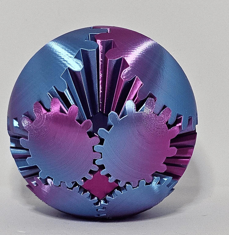 Rotating Gear Fidget Ball with Finger-Activated Motion and Compact Pocket Size Zanny Home