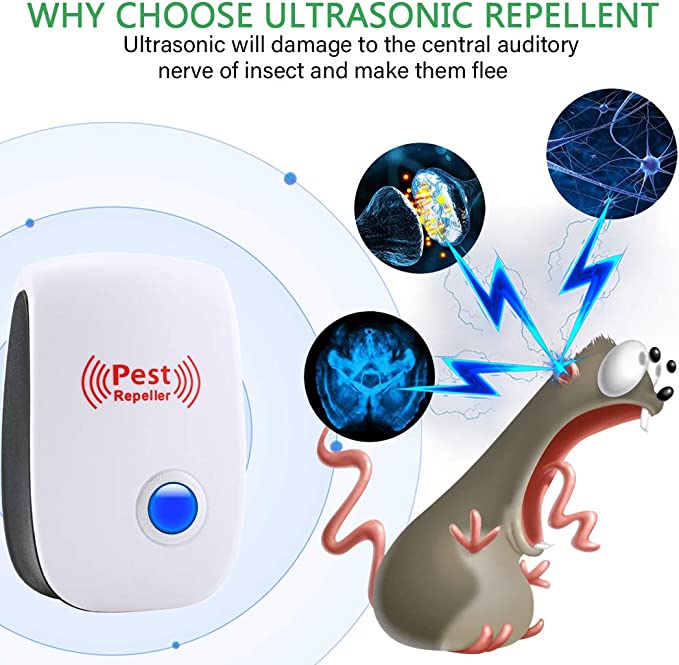 Ultrasonic Rodent Repeller with Adaptive Frequency and Plug-In Design, 800 Sq Ft Coverage Zanny Home