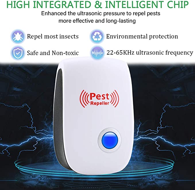 Ultrasonic Rodent Repeller with Adaptive Frequency and Plug-In Design, 800 Sq Ft Coverage Zanny Home