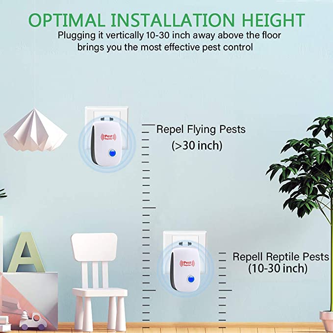 Ultrasonic Rodent Repeller with Adaptive Frequency and Plug-In Design, 800 Sq Ft Coverage Zanny Home