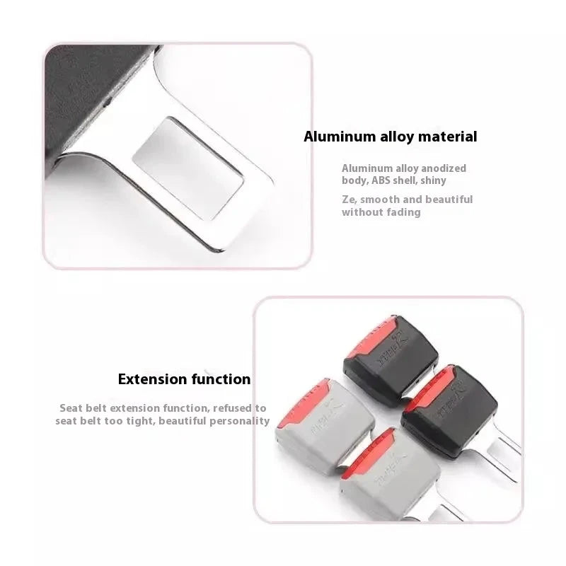 Seat Belt Extender with Anti-Slip Surface and Reinforced ABS Construction, Universal Fit Zanny Home