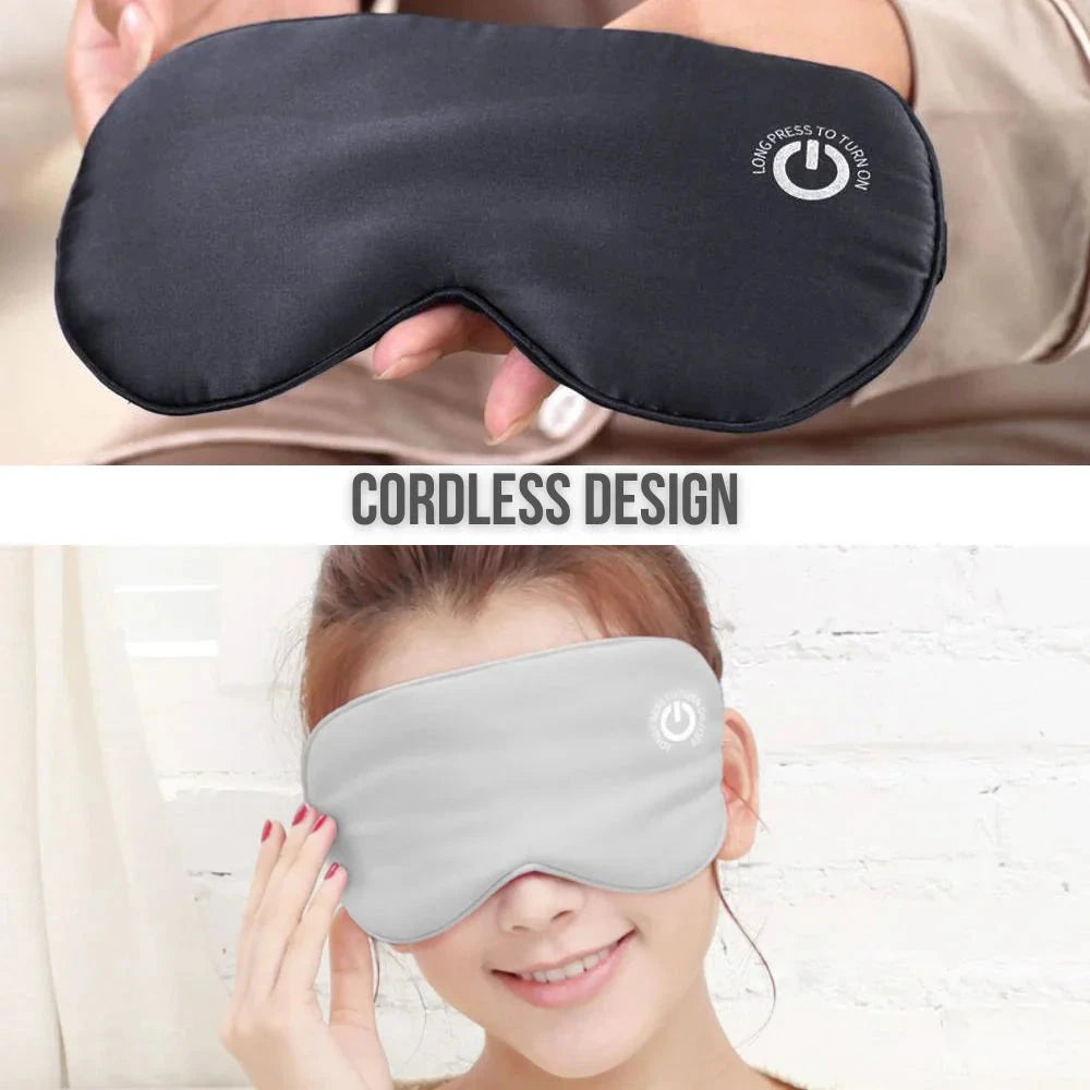 Heated Eye Mask with Rechargeable Battery and Removable Silk Cover, USB Charging Zanny Home