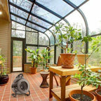 Greenhouse Heater with IPX4 Splash Resistance and Metal Housing, 1500W Zanny Home