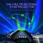 Northern Lights Projector with Bluetooth Speaker and Rhythm Sync, Remote Control Zanny Home