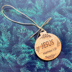 Advent Ornaments with Scripture Names and Wooden Hanging Set, 12 or 25 Pieces Zanny Home