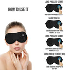 Heated Eye Mask with Rechargeable Battery and Removable Silk Cover, USB Charging Zanny Home