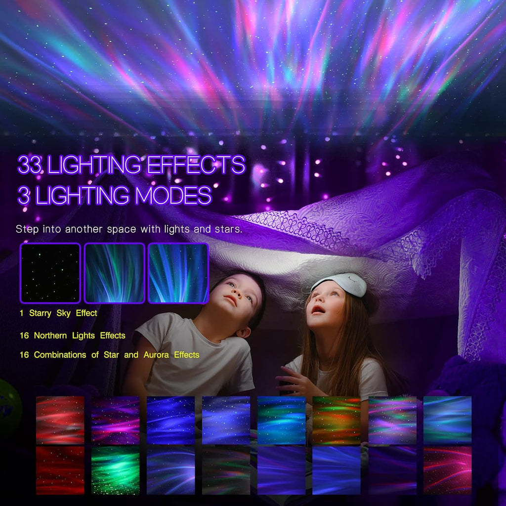 Northern Lights Projector with Bluetooth Speaker and Rhythm Sync, Remote Control Zanny Home