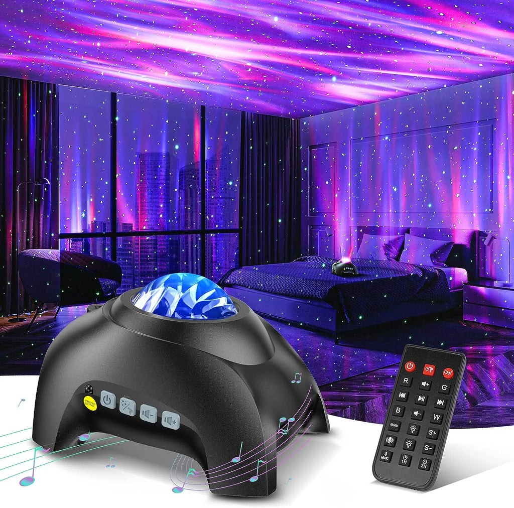 Northern Lights Projector with Bluetooth Speaker and Rhythm Sync, Remote Control Zanny Home