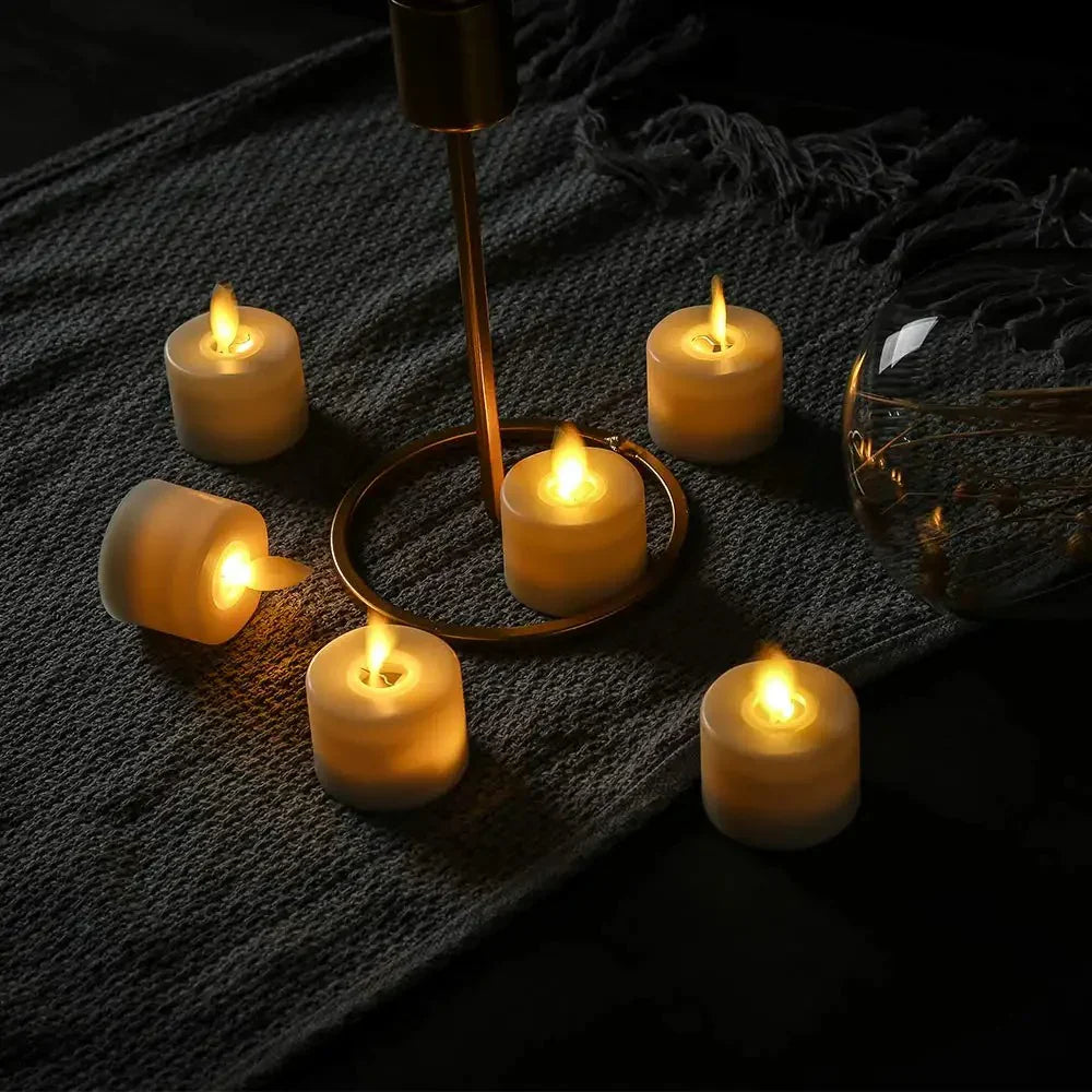 Flameless LED Candles with Remote Control and Realistic Flicker, Set of 6 Water-Resistant Zanny Home
