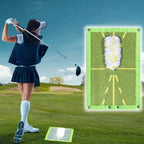 Divot Feedback Golf Mat with Impact Markers and Ground Stake, Portable Training Tool Zanny Home