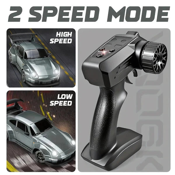 4WD RC Drift Car with LED Lights and Detachable Shell, Rechargeable Battery Zanny Home