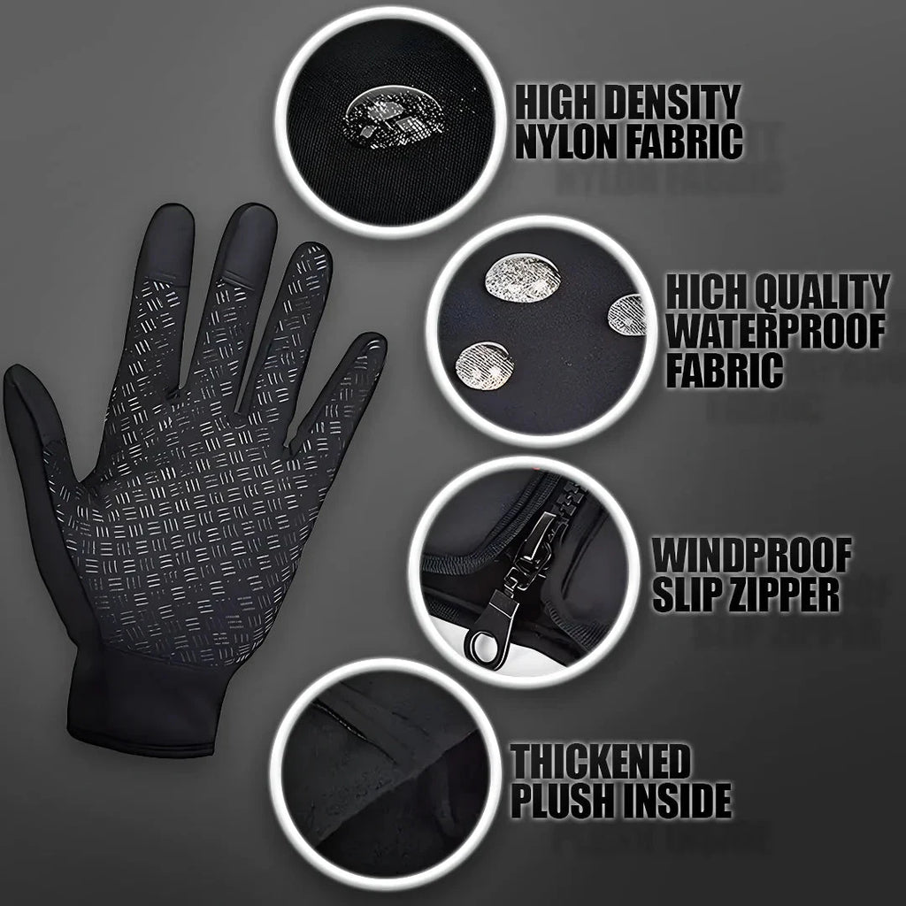Water-Resistant Winter Gloves with Touchscreen Tips and Anti-Slip Palm, Adjustable Wrist Zanny Home