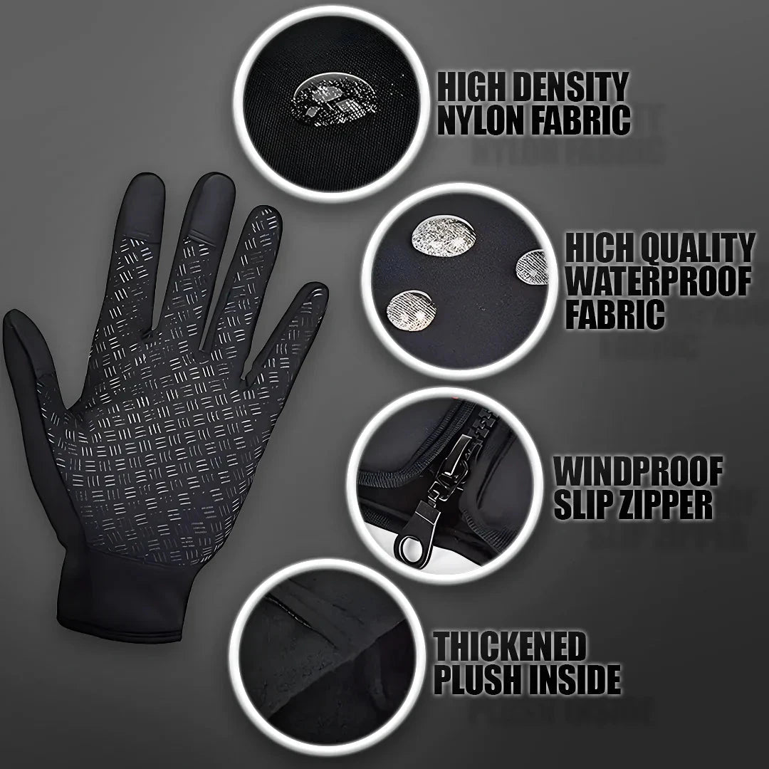 Water-Resistant Winter Gloves with Touchscreen Tips and Anti-Slip Palm, Adjustable Wrist Zanny Home
