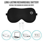 Heated Eye Mask with Rechargeable Battery and Removable Silk Cover, USB Charging Zanny Home