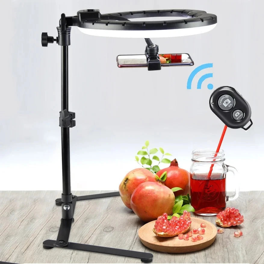 LED Ring Light with Adjustable Tripod and 360-Degree Phone Holder, USB Powered Zanny Home