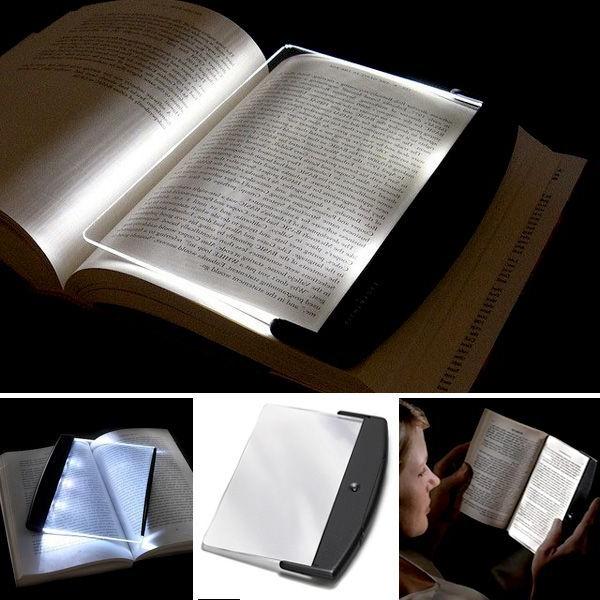Book Light with Slim Foldable Panel and USB-C Rechargeable Battery, Magnetic Bookmark Clip Zanny Home