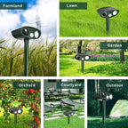 Solar Deer Repeller with Motion-Activated Ultrasonic Pulse and Flashing Light, 4-Pack Zanny Home