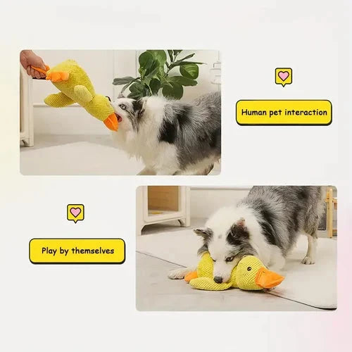 Plush Duck Dog Toy with Deep Quack Sound and Reinforced Stitching, Machine Washable Zanny Home