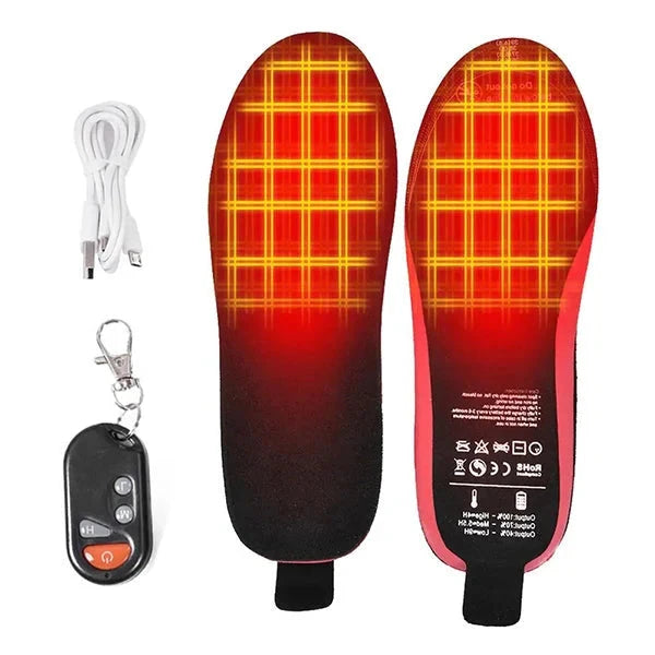 Heated Insoles with Rechargeable Battery and Remote Control, Thin Breathable Design Zanny Home