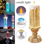 Color-Changing LED Candle with Spinning Glitter and USB Powered, Flameless Centerpiece Zanny Home