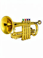 Toy Trumpet with Four Color-Coded Keys and Lightweight Design, Child-Safe Plastic Zanny Home