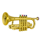 Toy Trumpet with Four Color-Coded Keys and Lightweight Design, Child-Safe Plastic Zanny Home