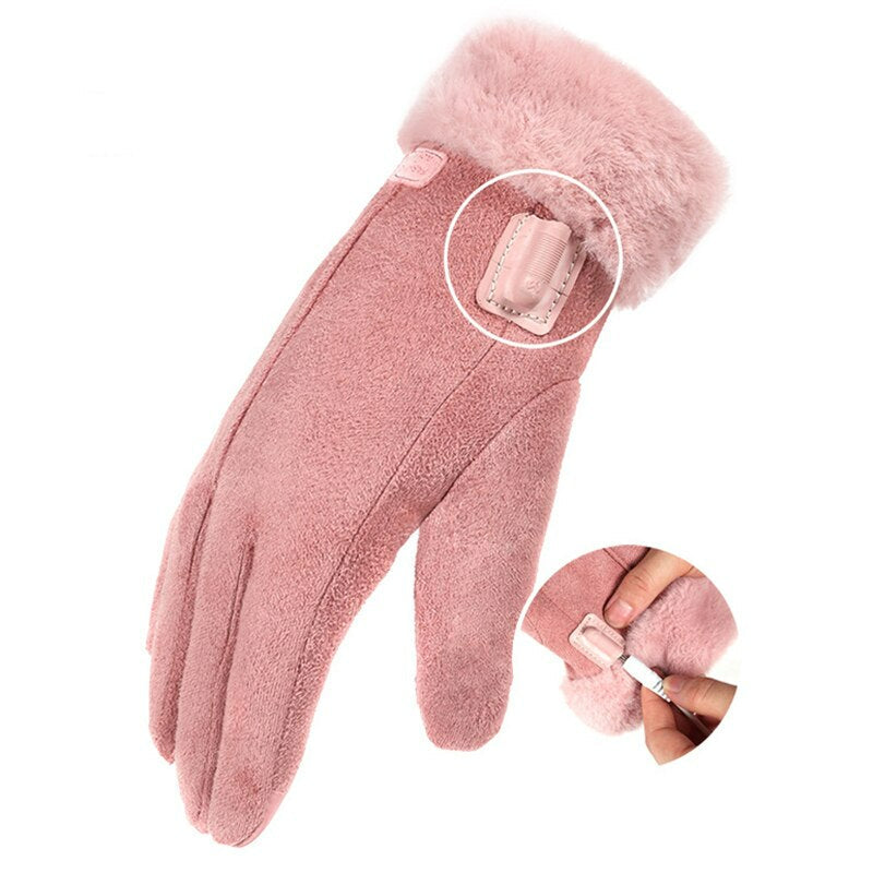 Heated Gloves with 5000mAh Battery and Touchscreen Index Fingertips, Water-Resistant Zanny Home
