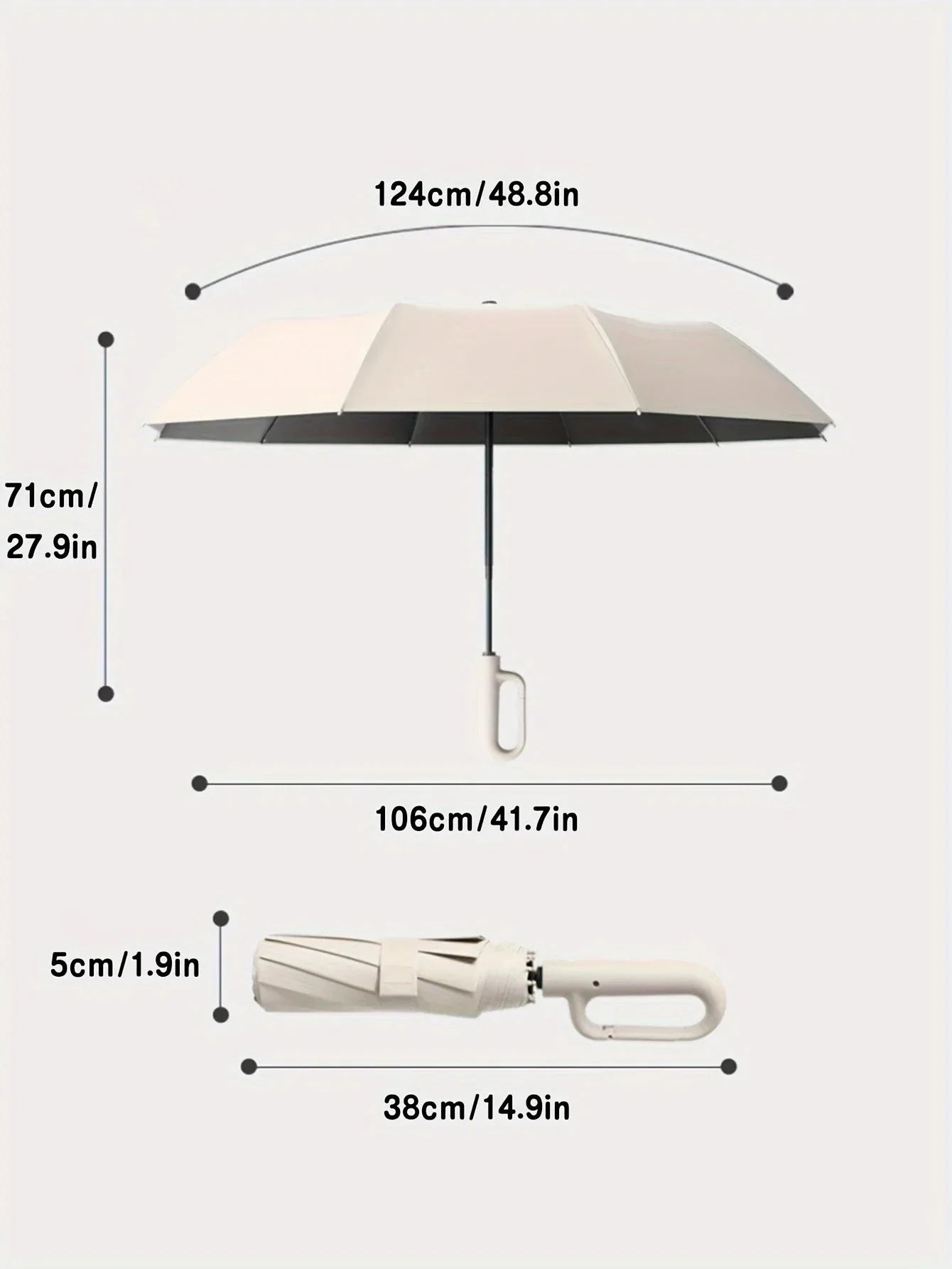 Compact Travel Umbrella with Reinforced Frame and Automatic One-Touch, Waterproof Canopy Zanny Home