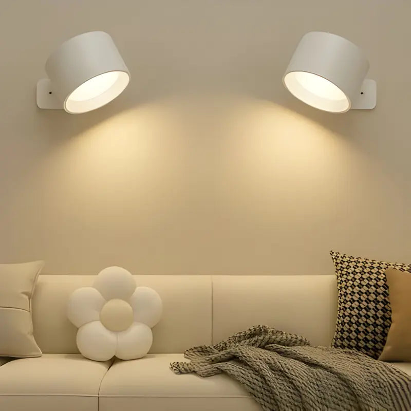 Rechargeable Magnetic Wall Light with 360° Pivot and Touch Controls, USB Type-C Charging Zanny Home