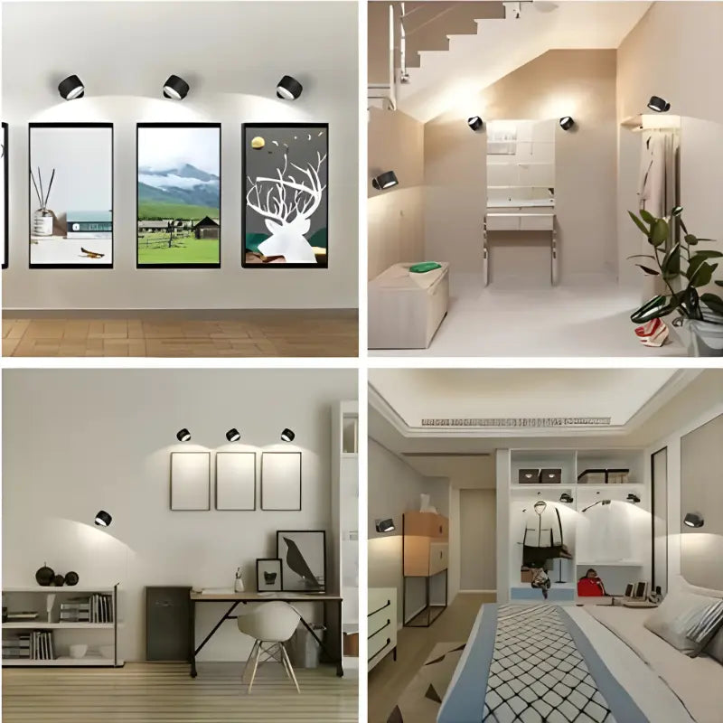 Rechargeable Magnetic Wall Light with 360° Pivot and Touch Controls, USB Type-C Charging Zanny Home