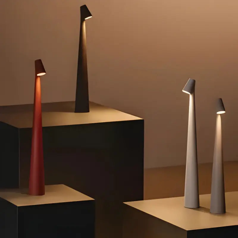 Rechargeable Table Lamp with Touch Dimming and Adjustable Warm-to-Cool Color, IP54 Rated Zanny Home