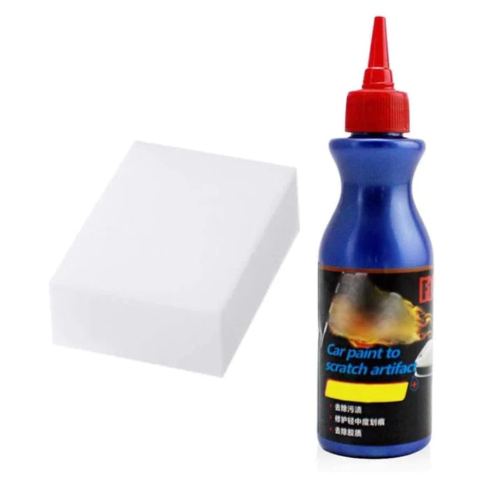 Car Scratch Remover with Foam Buffer Pad and Microfiber Cloth, 100ml High Gloss Polish Zanny Home