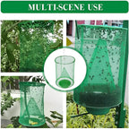 Hanging Fly Trap with All-Natural Bait and Reusable Expandable Design, 10 Baits Zanny Home