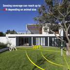 Solar Bird Deterrent with Ultrasonic Pulses and LED Flashes, USB Rechargeable, 30ft Range Zanny Home